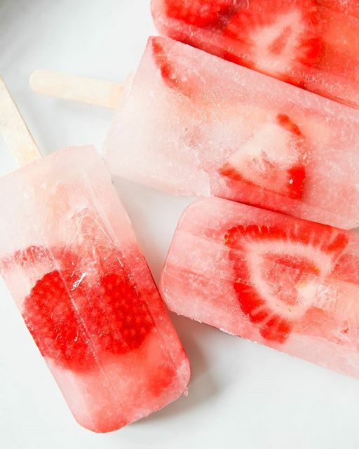 Coconut Water Pink Lemonade And Strawberry Popsicles Recipe By Joanna Hawley The Feedfeed