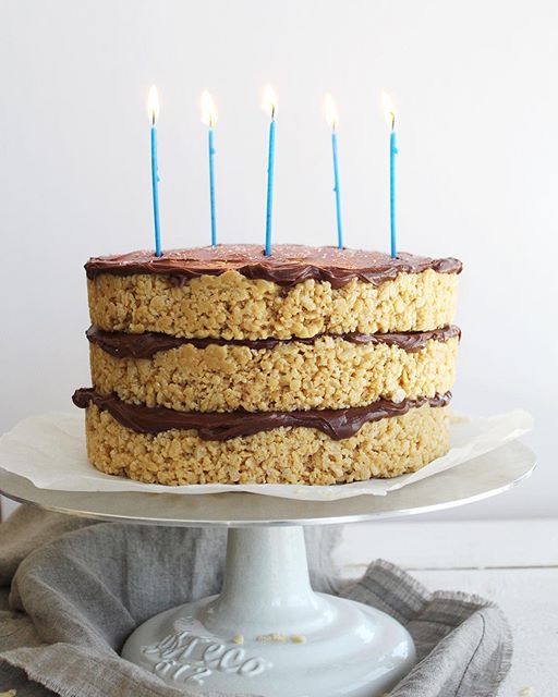 Peanut Butter Rice Krispie Treat Cake Recipe