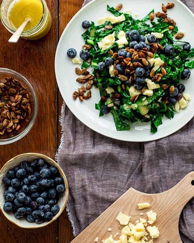 Kale And Blueberry Salad Recipe The Feedfeed