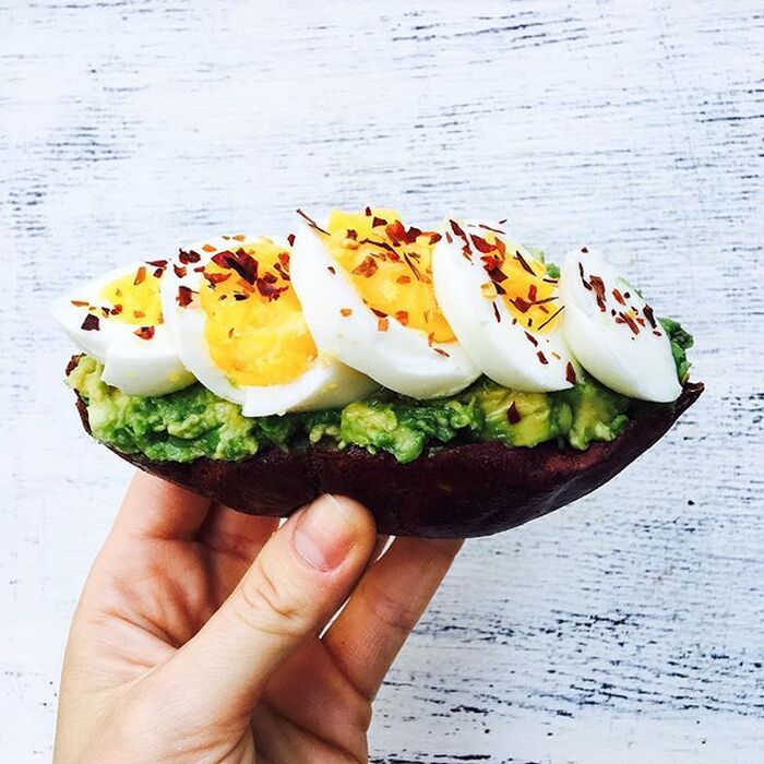 Poging favoriete Isoleren Japanese Sweet Potato With Avocado And Hard Boiled Egg by  restoring_radiance | Quick & Easy Recipe | The Feedfeed