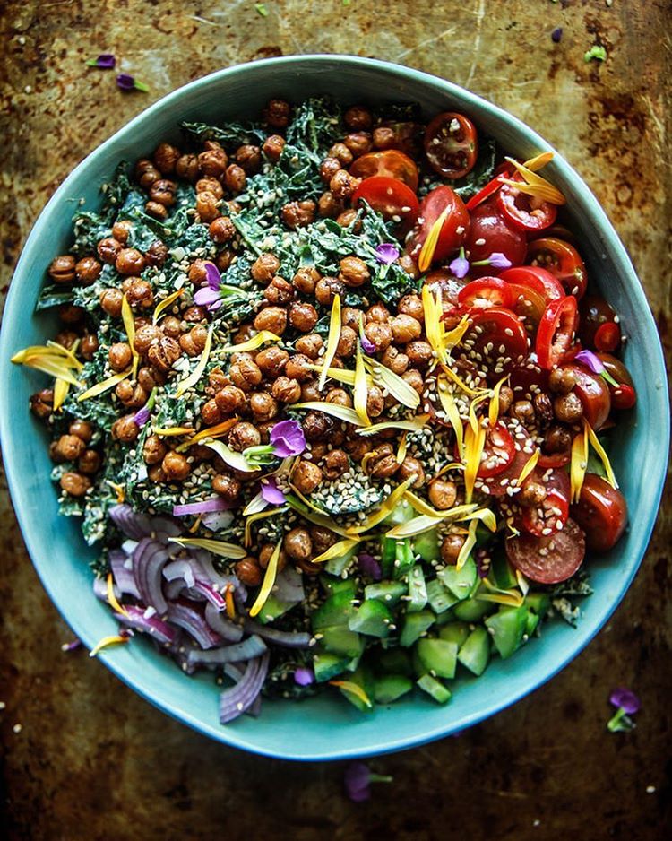 Tahini Chickpea & Kale Salad by heatherchristo | Quick & Easy Recipe ...