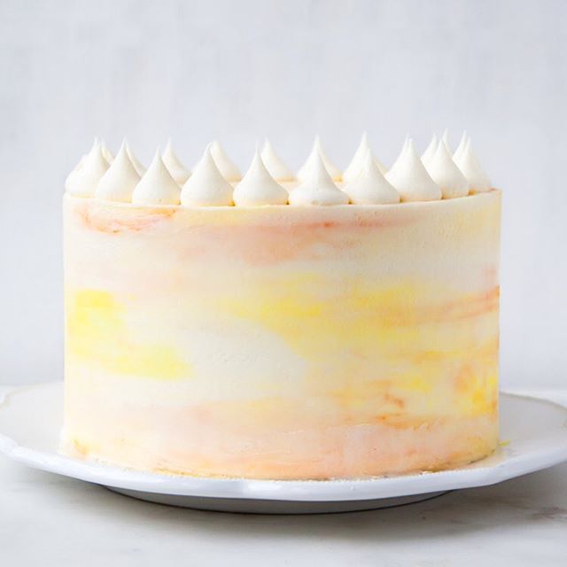 Vanilla Layer Cake with Passionfruit Curd - Cloudy Kitchen