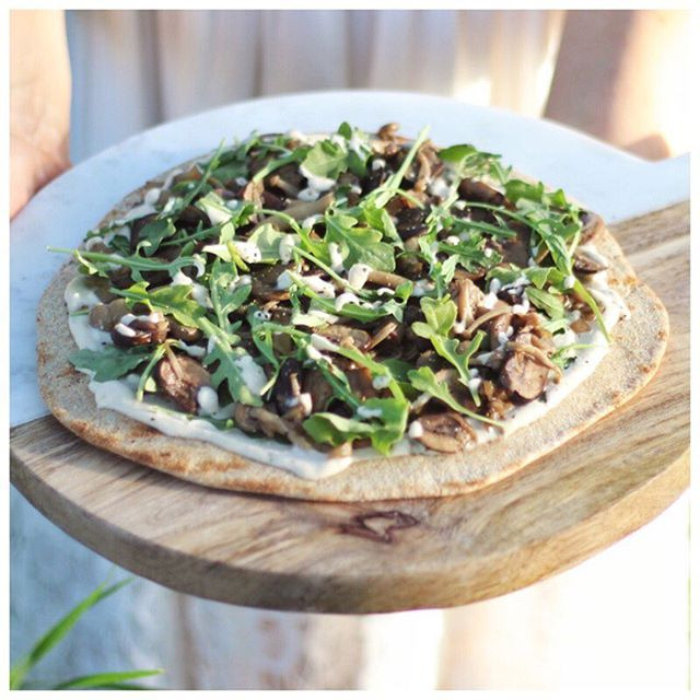 White Mushroom Pizzas Recipe By Justine Celina Maguire The Feedfeed