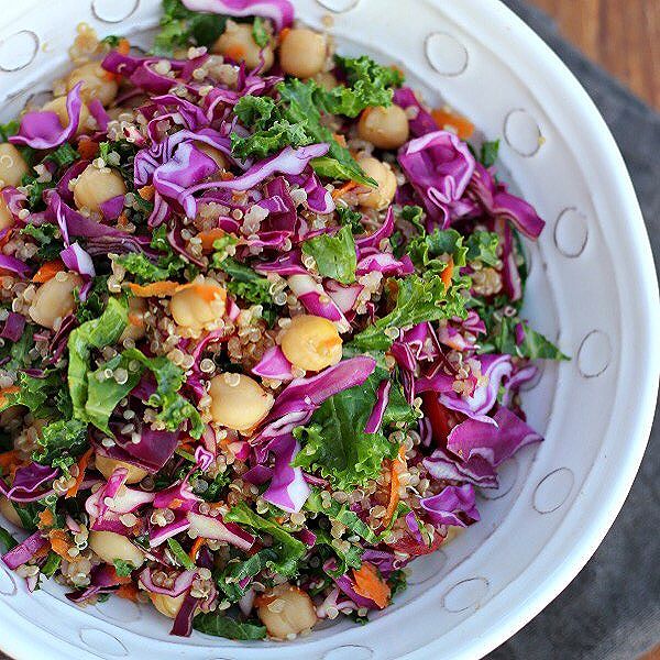 Cabbage, Quinoa, And Chickpea Asian Salad Recipe The Feedfeed