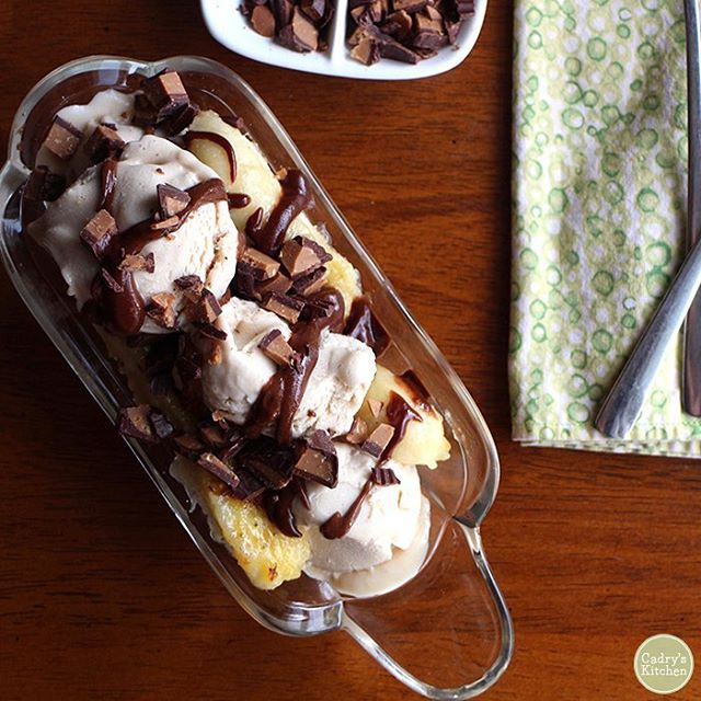 Grilled Banana Splits With Chocolate Peanut Butter Sauce Recipe The