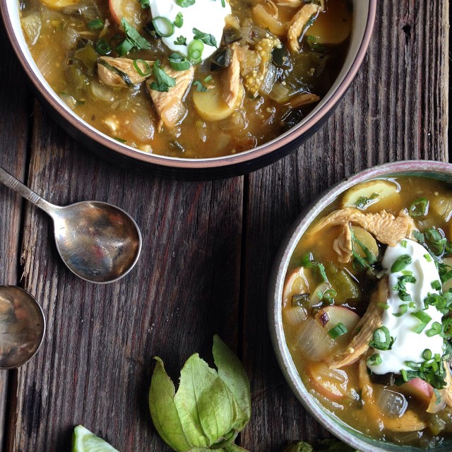 Chile Verde With Chicken Roasted Tomatillos & Mexican Spice Mix Recipe The Feedfeed
