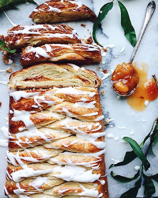 Apricot And Peach Danish With Cream Cheese Drizzle Recipe The Feedfeed