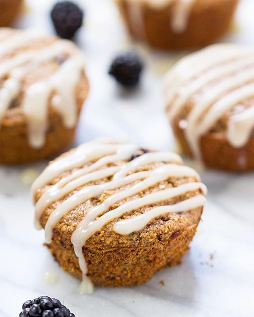 Blackberry Lime Muffins With Limecoconut Butter Glaze by simplyquinoa