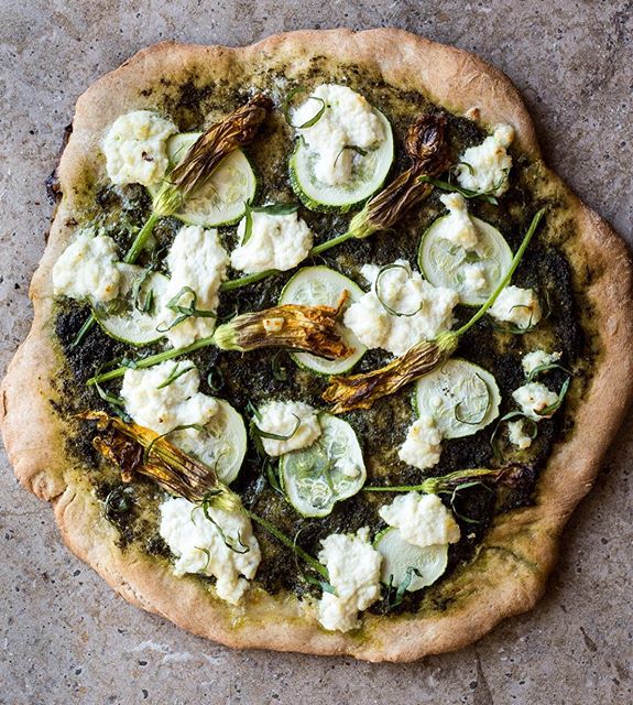 Zucchini And Squash Blossom Pizza by andreabemis Quick & Easy Recipe