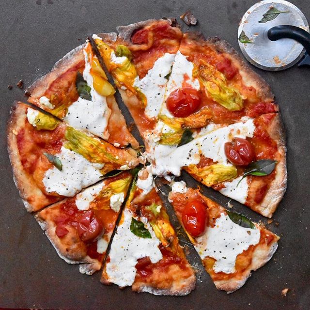 Squash Blossom Pizza Recipe | The Feedfeed