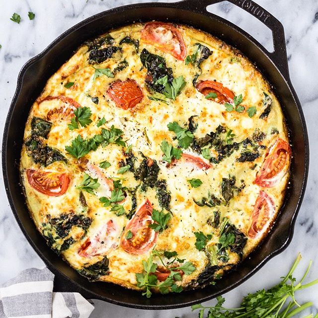 Tomato, Kale & Goat Cheese Frittata Recipe The Feedfeed