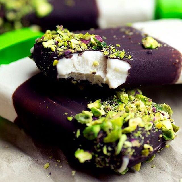 Vegan Chocolate Dipped Tahini Popsicles Recipe The Feedfeed