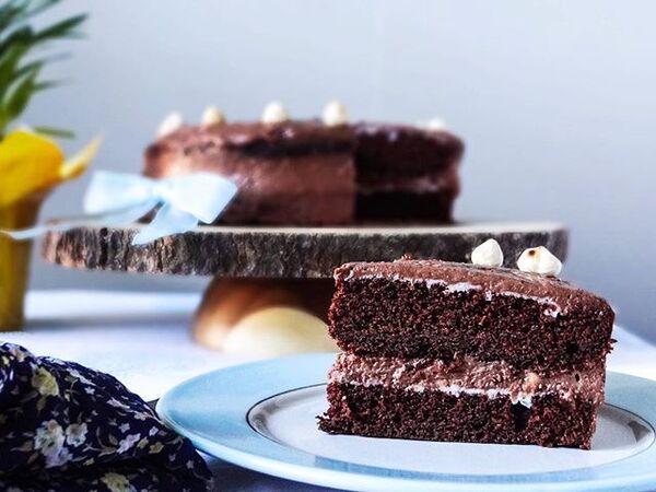 Chocolate Hazelnut Layer Cake Recipe By Kayley Mccabe The Feedfeed