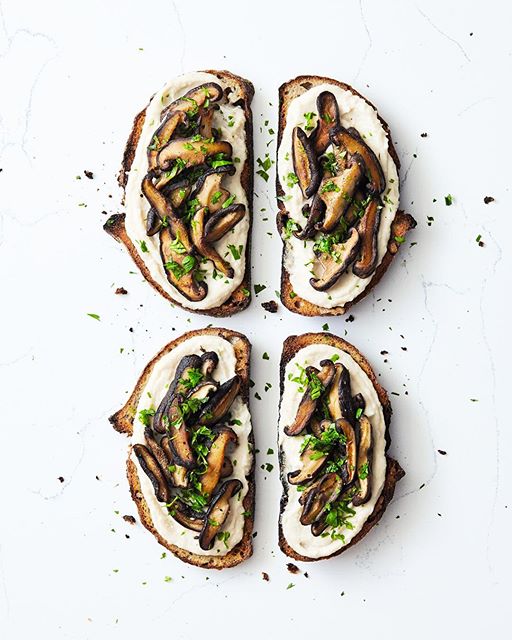 Toast With White Bean Spread And Sauteed Mushrooms by evergreenkitchen ...