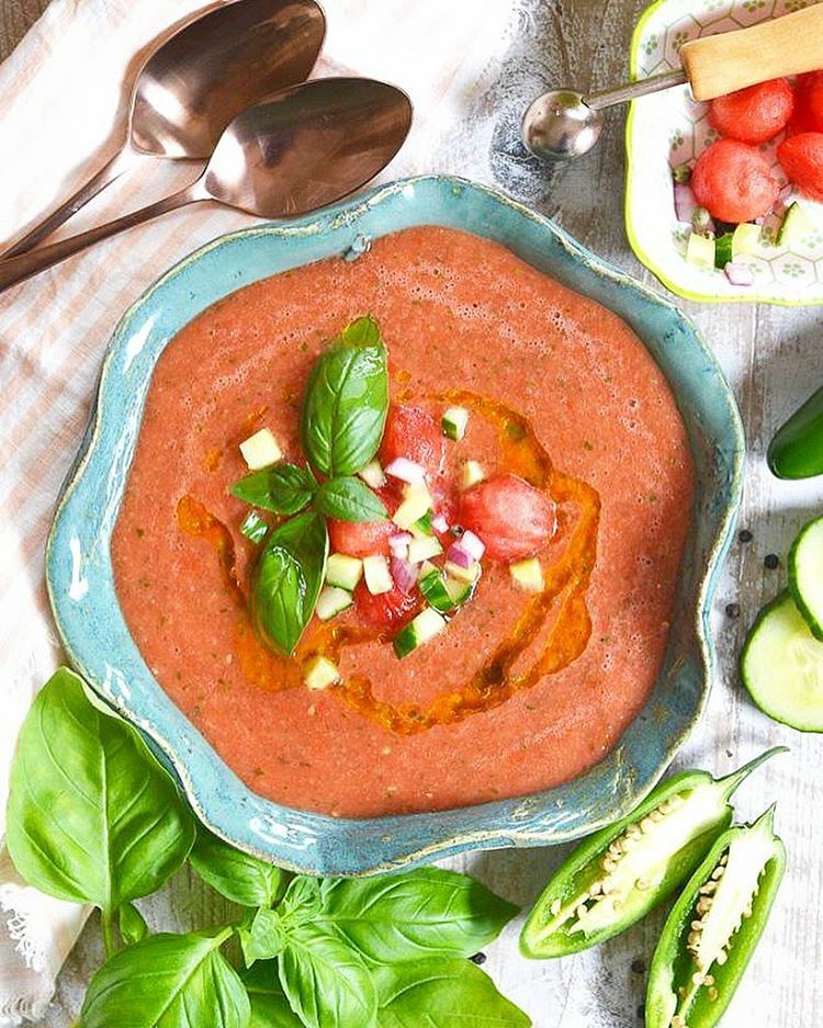 Watermelon Gazpacho With Jalape o And Basil Olive Oil Recipe The