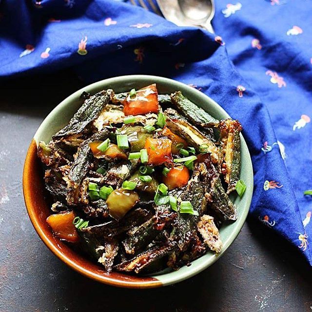 Vegan Chili Garlic Okra Recipe The Feedfeed