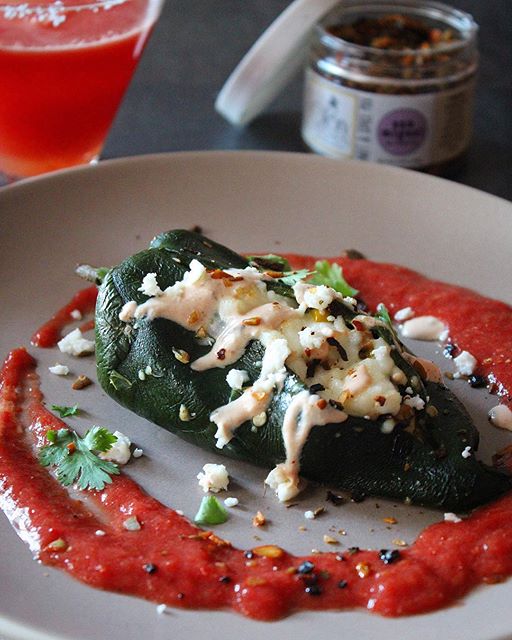 Chile Relleno With Tomato, Garlic, And Jalapeño Sauce Recipe The Feedfeed