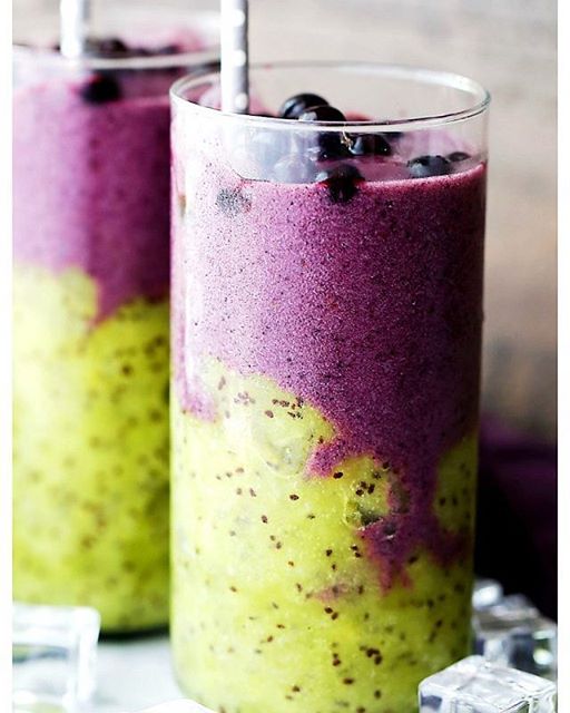 Blueberry And Kiwi Slushies Recipe The Feedfeed