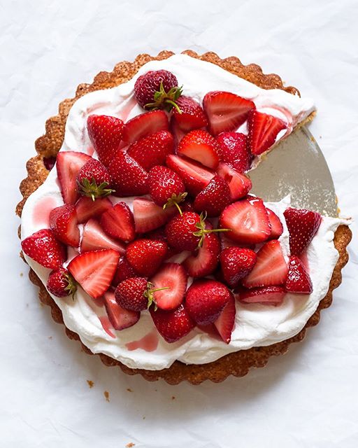 Buttermilk Cake With Whipped Cream And Strawberries Recipe The Feedfeed