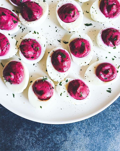 Beet Deviled Eggs Recipe The Feedfeed