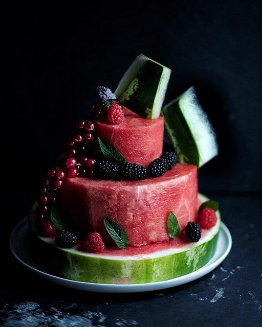 DIY Watermelon Cake Tower - 3 Layers, Pretty, Easy Centerpiece - YouTube