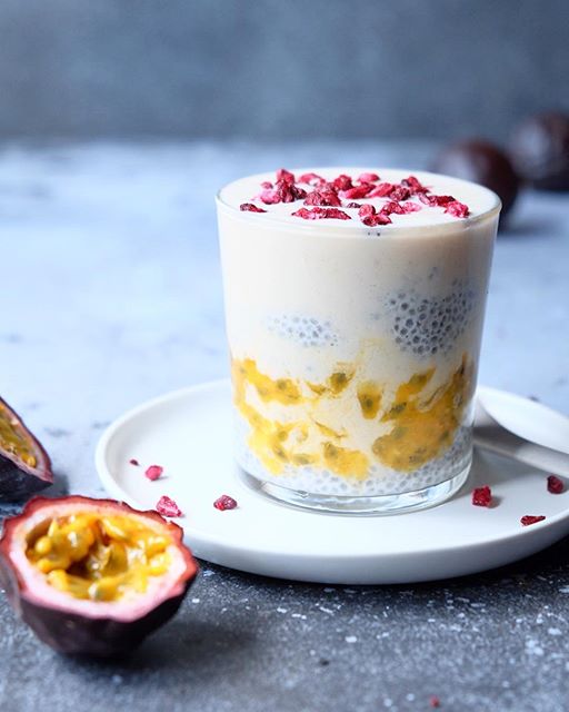 Passionfruit Chia Pudd Smoothie Cup Recipe The Feedfeed