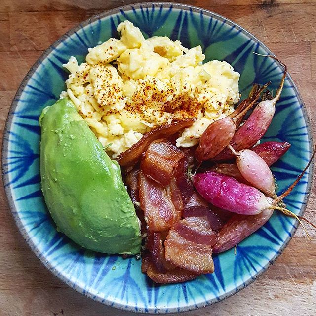 Scrambled Egg And Roasted Radish Breakfast Bowl by whereiscourtney