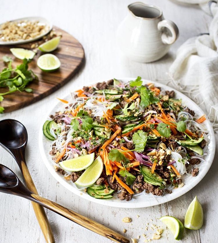 Venison Larb Salad With Garlic Lime Chili Dressing by dishmagnz | Quick ...