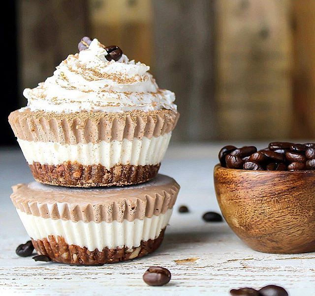 Layered Mocha Cheesecake Cups With Chocolate Almond Crust Recipe The