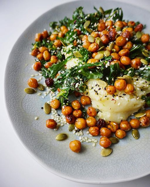 Potato Mash With Roasted Chickpeas And Kale The Feedfeed