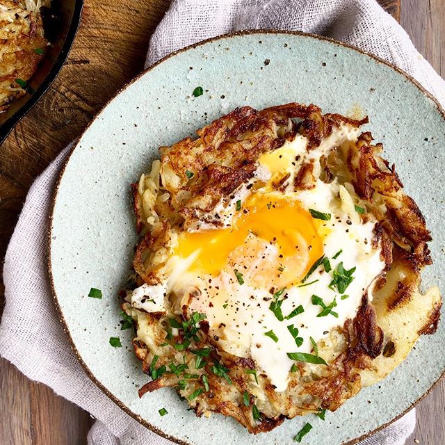 Crispy Potato Skillet Eggs Recipe | The Feedfeed