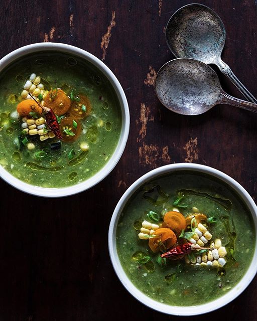 Green Gazpacho With Corn And Cucumbers Recipe | The Feedfeed