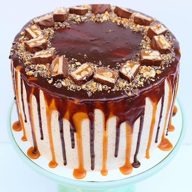 The Ultimate Snickers Cake • Bakerita