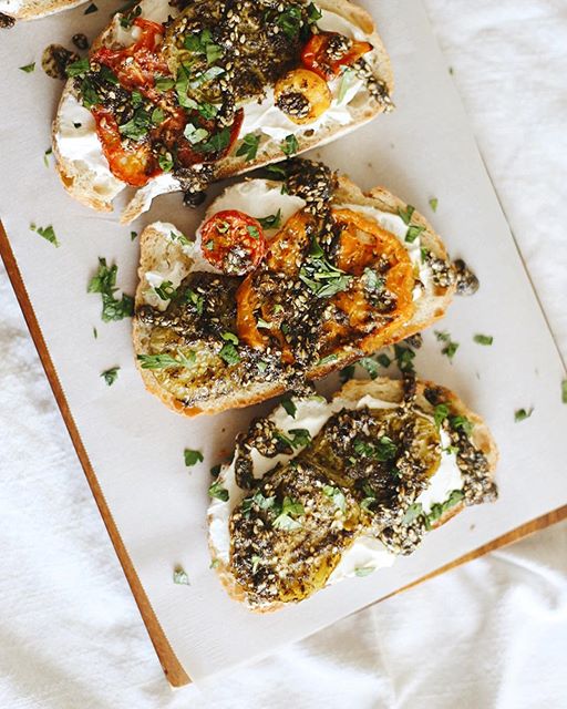 Roasted Tomato Crostini With Labneh And Za&amp;#39;atar by madelinemhall ...