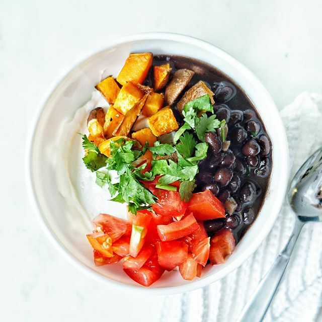 sweet potato yogurt bowl