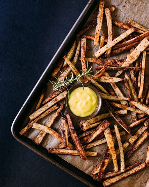 Roasted Fries With Garlic Aioli Recipe The Feedfeed