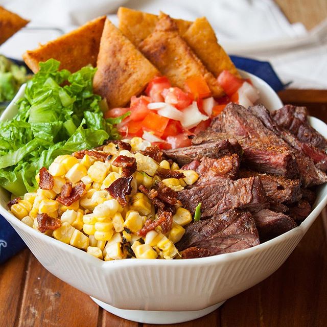 Skirt Steak Taco Salad With Homemade Chips by 5280meat Quick & Easy