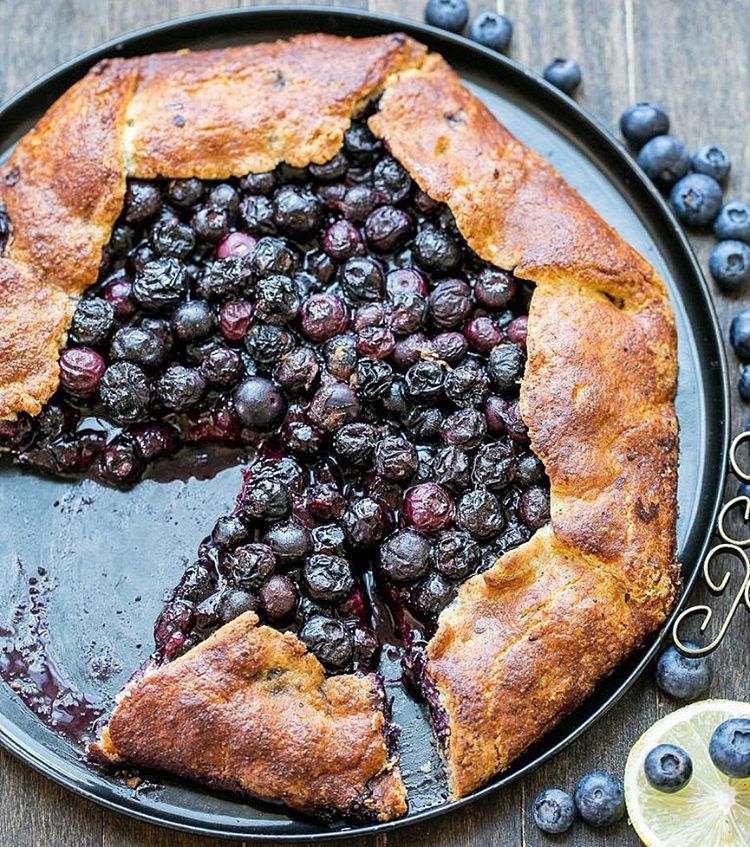 Almond Flour Blueberry Galette Recipe | The Feedfeed