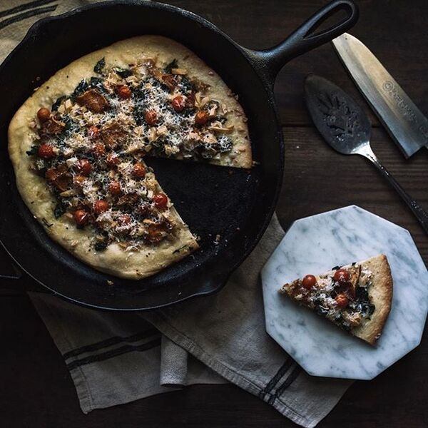 Garlicky Kale And Ricotta Pizza Recipe By Budget Bytes The Feedfeed