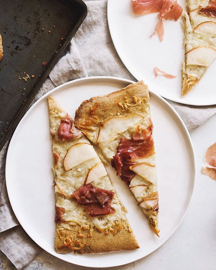 Flatbread With Pear, Prosciutto And Honey Recipe The Feedfeed