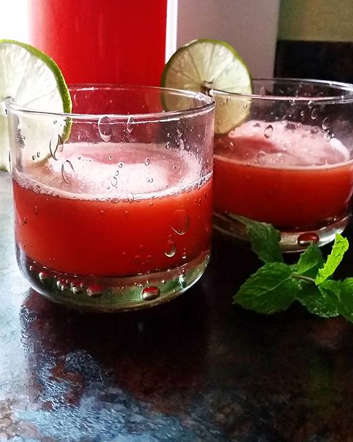Watermelon Aqua Fresca With Lime And Mint by snackingkitchen Quick