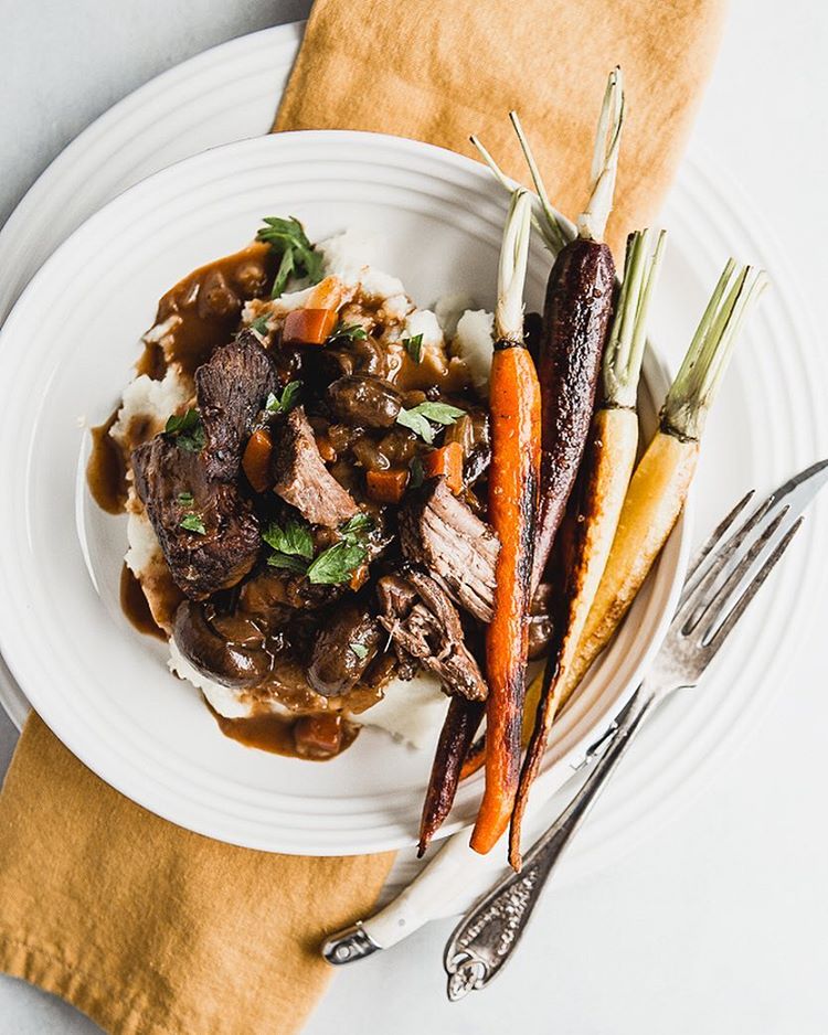 Red Wine Braised Beef With Mushrooms Recipe By The Modern Proper The Feedfeed