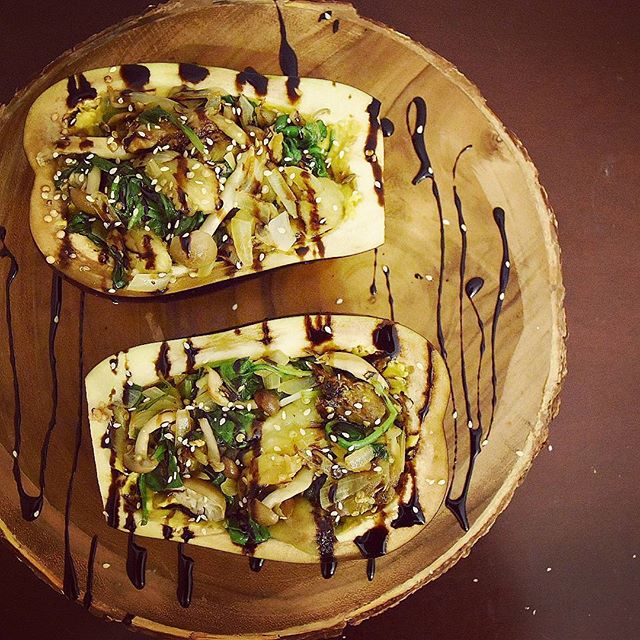 Thai Coconut Curry Hummus Stuffed Eggplant Recipe The Feedfeed