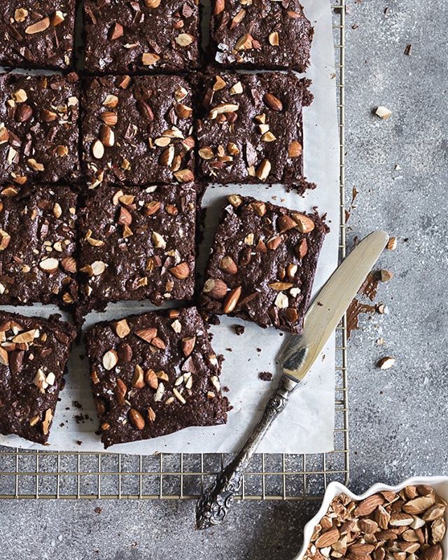 Naturally Sweetened Dark Almond Butter Chocolate Brownies Recipe The