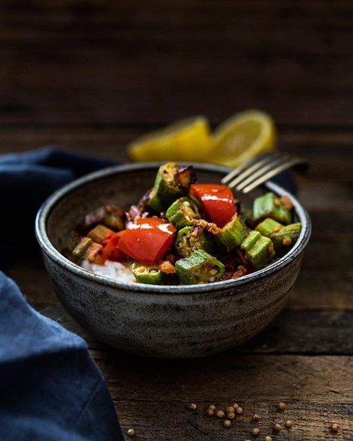 Okra With Tomato, Garlic, Onion, And Spices Recipe The Feedfeed