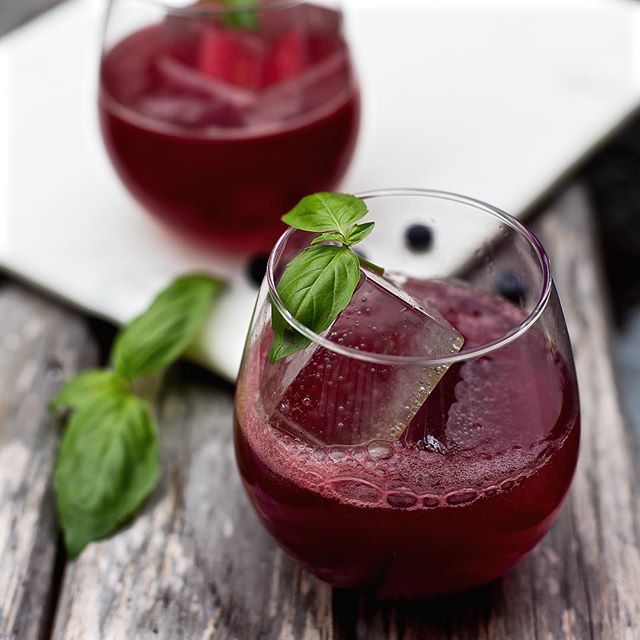 Blueberry Bourbon Basil Fizz Recipe The Feedfeed