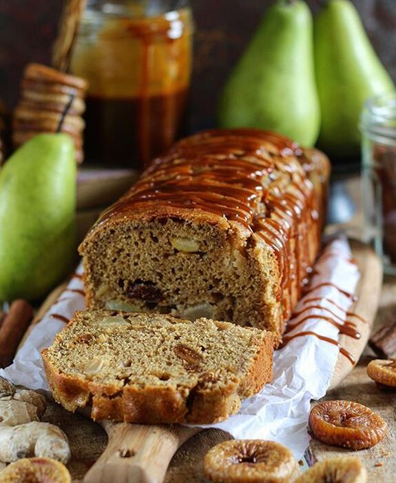 Pear Loaf With Figs By Shivesh17 Quick Easy Recipe The Feedfeed 