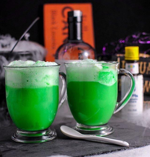 Green Potion Vodka Cocktail With Lime Sherbet, Lemon Lime Soda And