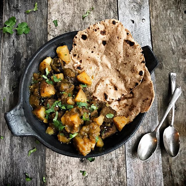 Potato And Beef Curry With Whole Wheat Chapatis by rainydaybites ...