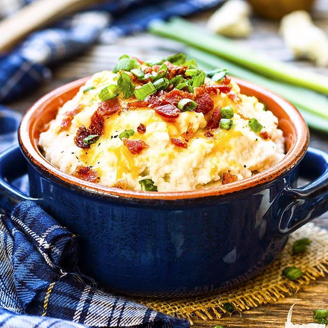 Cauliflower Mashed Potatoes With Bacon And Cheese by evolvingtable